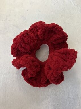 Plush Red Scrunchie - Women Accessories